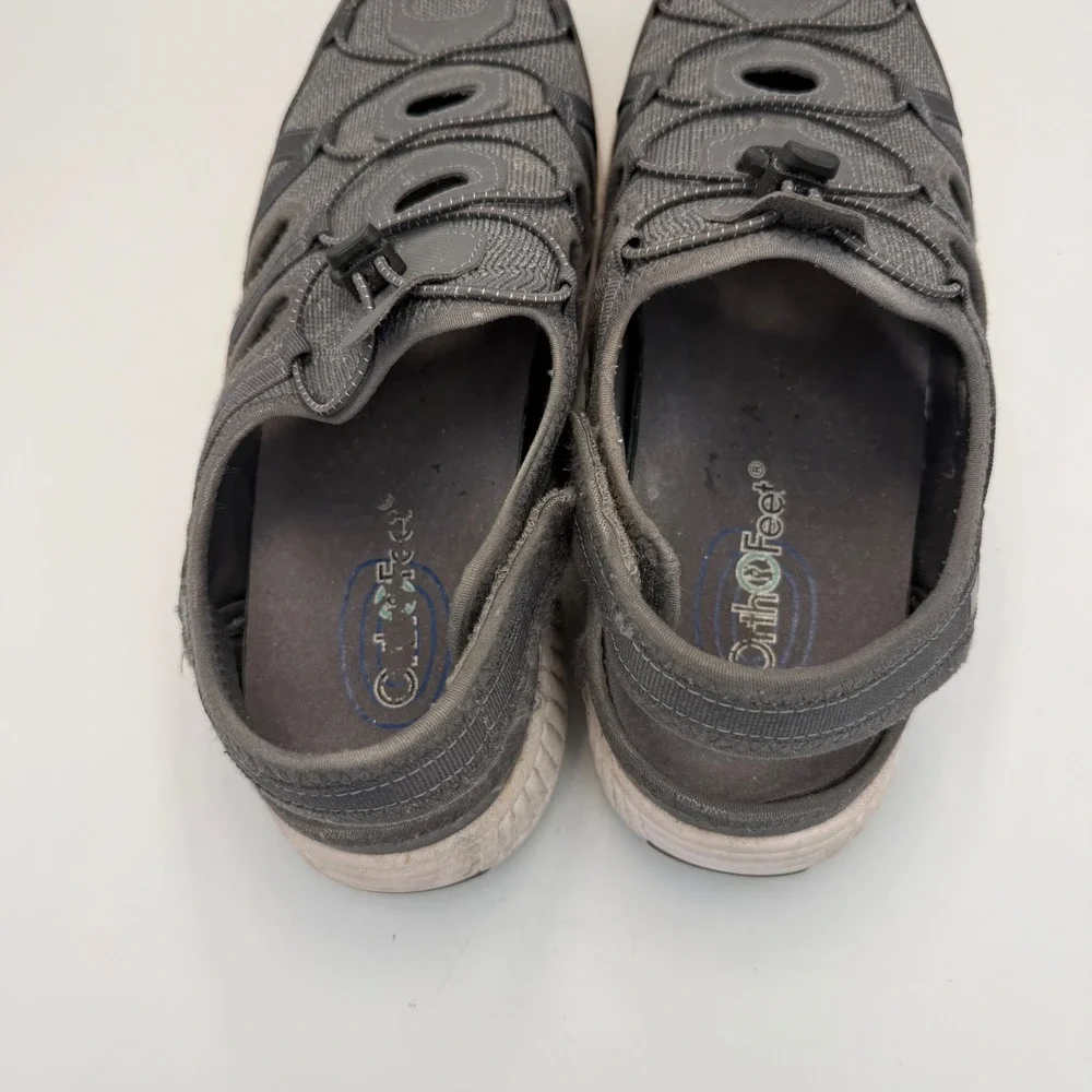 Orthofeet Clearwater Mens Comfort Sandals Gray 578 Wide 13 2E Orthopedic Shoes